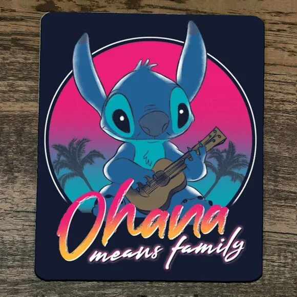 Mouse‎ Pad Ohana Means Family Stitch Lilo