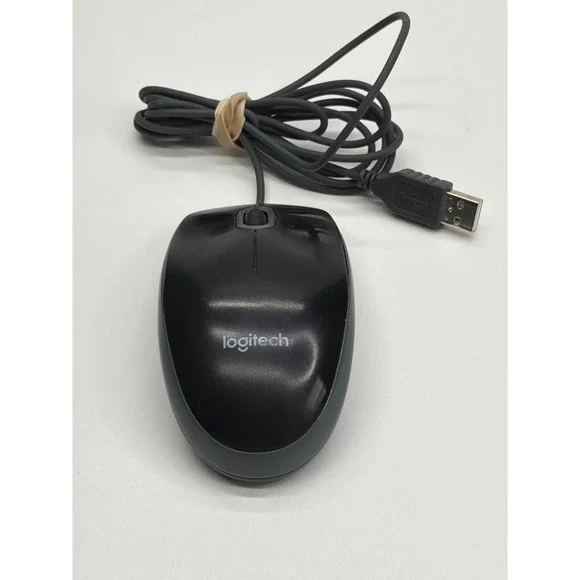 Logitech M-U0026 Wired USB Optical‎ Mouse Black Gray 810-002182 HS710HB