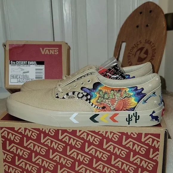RARE New Vans Desert Embellish Tan Safari Cactus Joshua Tree Size US Mens 10