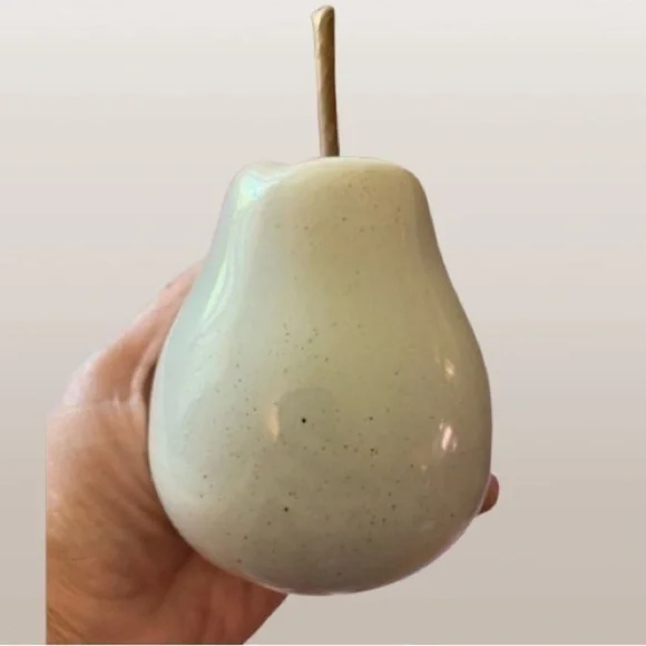 Elegant‎ Cream Ceramic Pear Decor