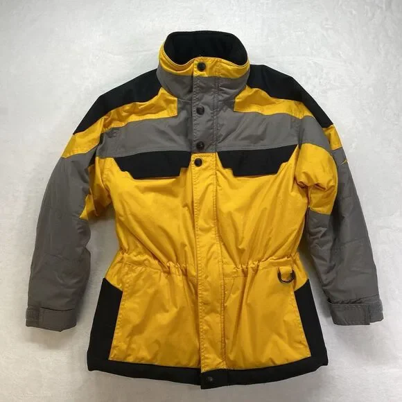 Polar Edge Gold Series Ski Jacket‎ Boy's Medium Hooded Full Zip Yellow & Black