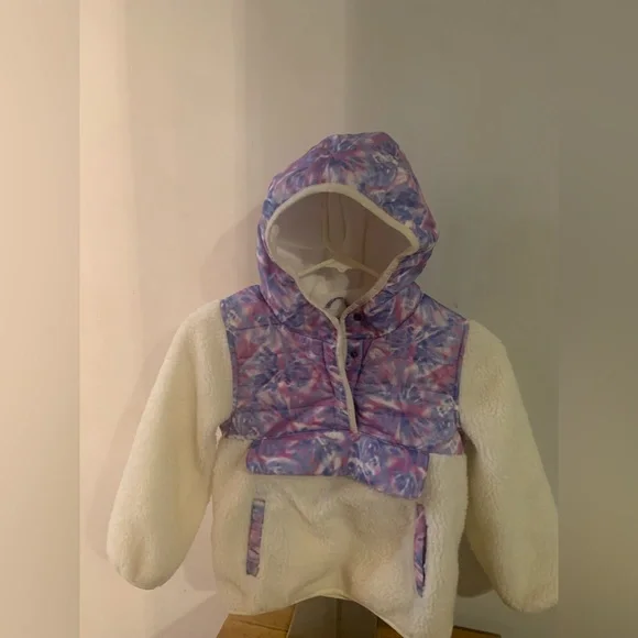 Madison Jacket Size 5 Toddler Girls Sherpa Pullover Cute White Purple …