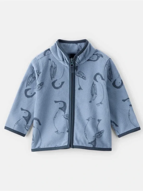 NWT OshKosh B'gosh baby Boy Penguin Microfleece Zip-Up Jacket