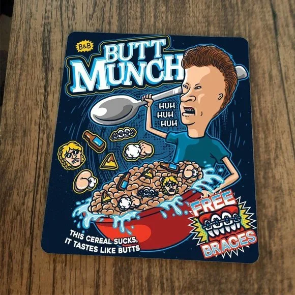 Butt Munch Cereal Beavis‎ Butthead Mouse Pad