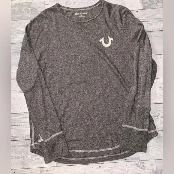 True Religion Charcoal Heather Long Sleeve