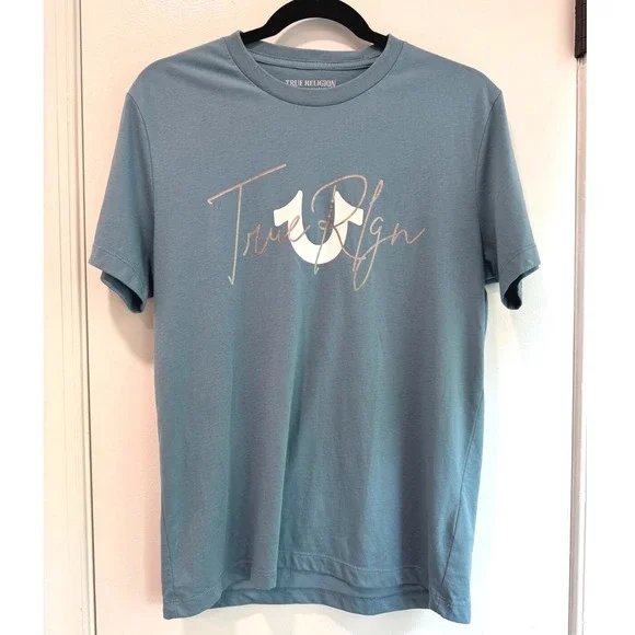 True Religion Men's size Small‎ t-shirt, blue