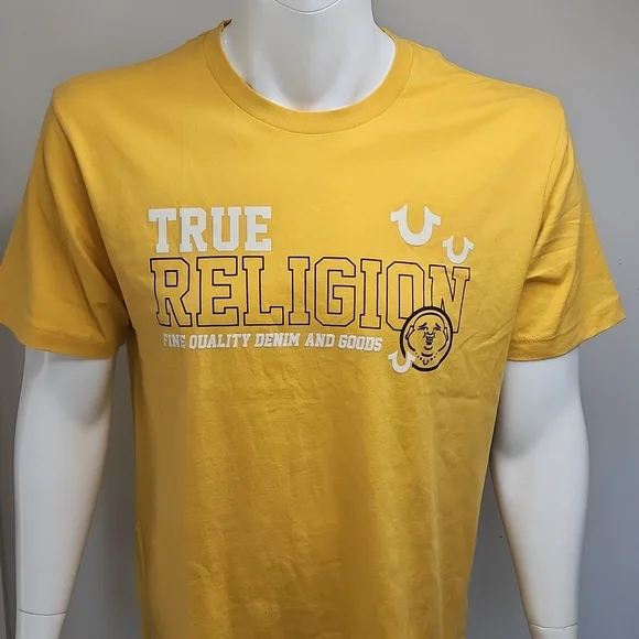 TRUE RELIGION YELLOW/MUSTARD COLOR TEE SHIRT