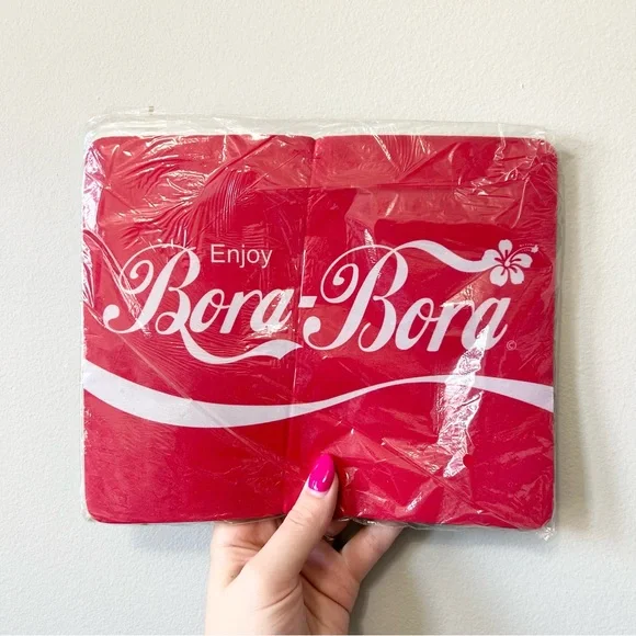 Enjoy Bora Bora Red and White Mouse Pad Coca Cola Theme