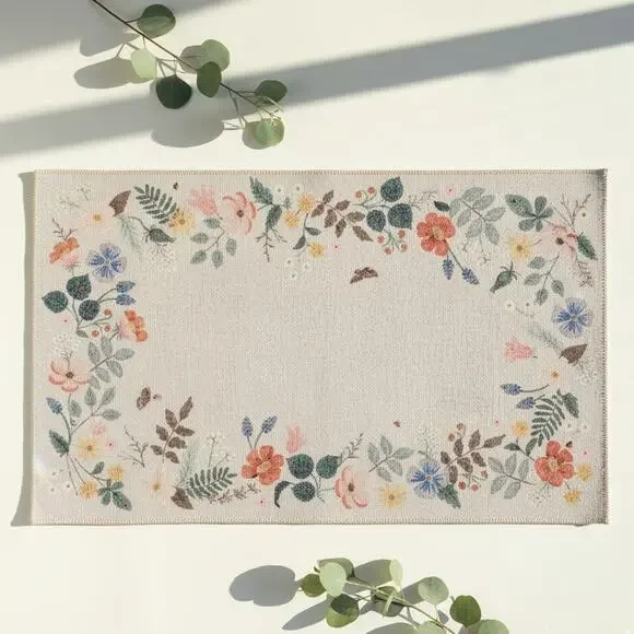 Rifle Paper Co. × Loloi Strawberry Fields Power-Loomed Scatter Rug 2′3″×3′9