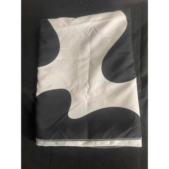 Cow Print Tapestry Wall Hanging Black White Large Fabric Art Decor 59x51