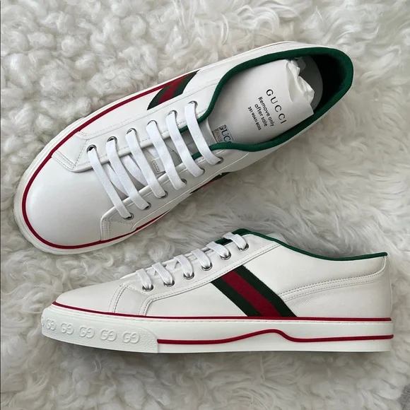 Gucci White Leather Men’s Tennis Sneaker Gucci Men 11 NWT