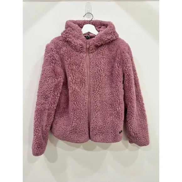 Under Armour Girls XL Pink Sherpa Fleece Hooded Jacket Coat YXL