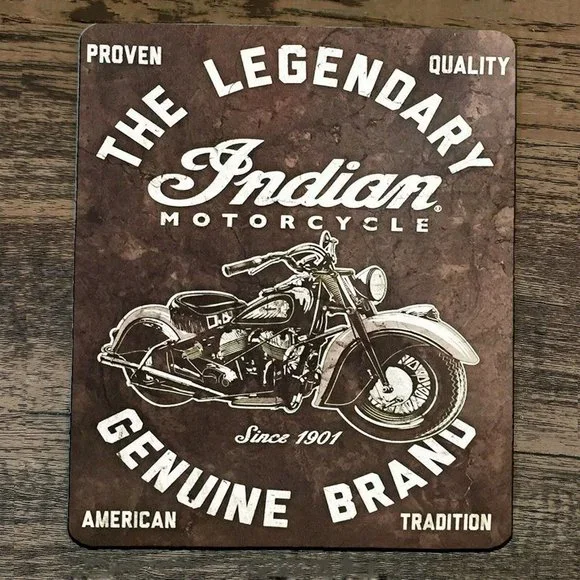 Mouse Pad The Legendary Indian Motorcycle Since‎ 1901 Genuine Brand American