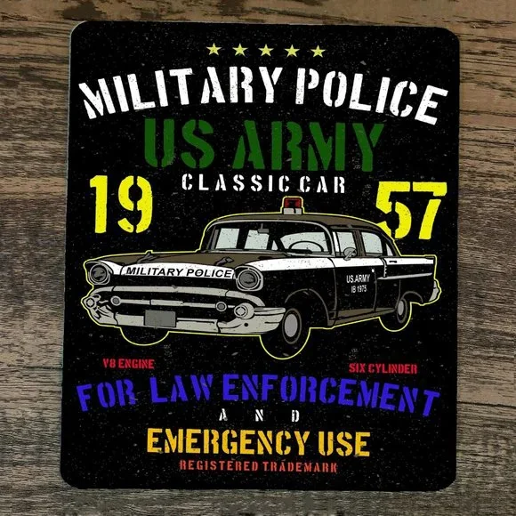 Mouse Pad Military Police US ARMY Classic Car 1957 For Law‎ Enforcement