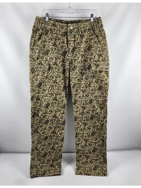 True Religion Jeans Mens 31x32 Multi Abstract Camo Cargo Denim NWT