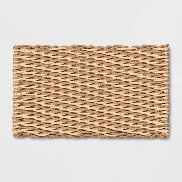 Basket Weave Poly Rope Outdoor Door Mat Natural‎ - Threshold Studio McGee, 2023