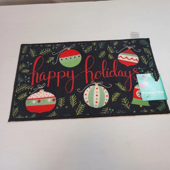 Festive Holiday Door Mat
