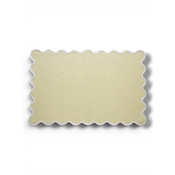 My Texas House 24x38 Yellow Scallop Indoor/Outdoor Layering Rug