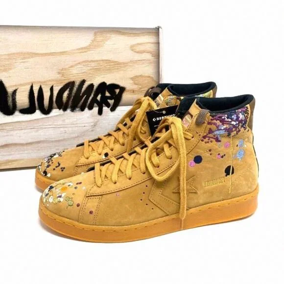 💖MEGA SALE💖Converse X Bandulu Shoes Men's Pro Leather 169908C Suede Honey Mid
