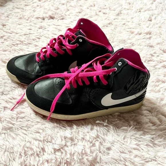 Nike Paul Rodriguez 7 Hi SB Mens 8 616355-016 Black Pink Foil Urban Sneakers
