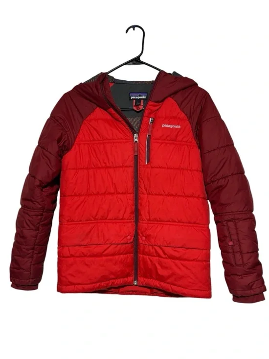 Patagonia Pine Grove Insulated Jacket Coat Boys Size L Red Maroon Winter Quilted