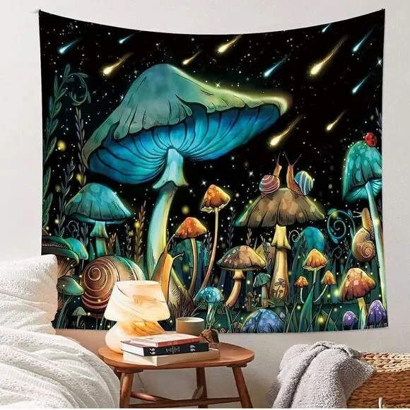 Mushroom Tapestry 39.5” X 29.5”