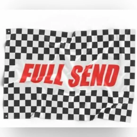 Full Send Nelk Boys Flag 500 Checkered Flag NELKBOYS 100% Authentic