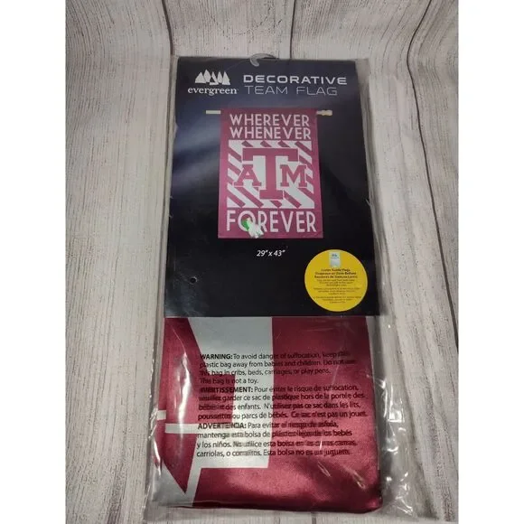Evergreen Texas A&M Aggies NCAA Vertical Pole Flag 29