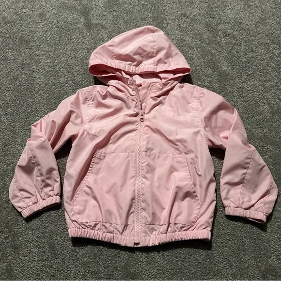 GAP KIDS size XS lightweight spring fall jacket in pale pink zipper and pockets