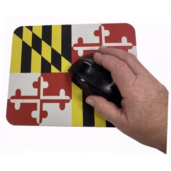Maryland Flag Mouse Pad With Non-Slip Base - NEW Fast Ship