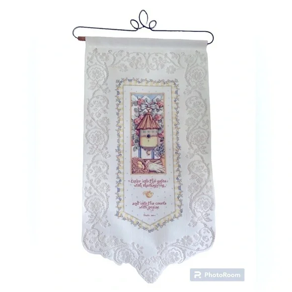 Wall hanging vintage wire hanger