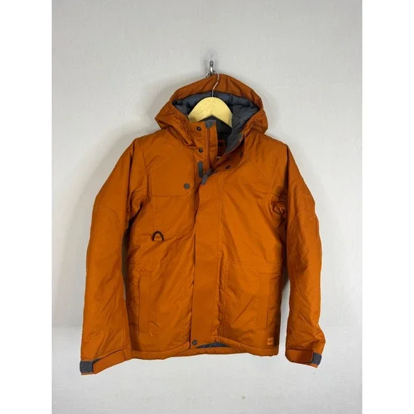 MEC Mountain Equipment Coop Boys Orange Insulated Winter Parka Ski Jacket 10