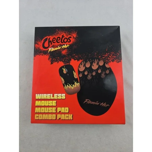 Cheetos Flamin Hot Wireless Mouse & Mouse Pad Combo Pack
