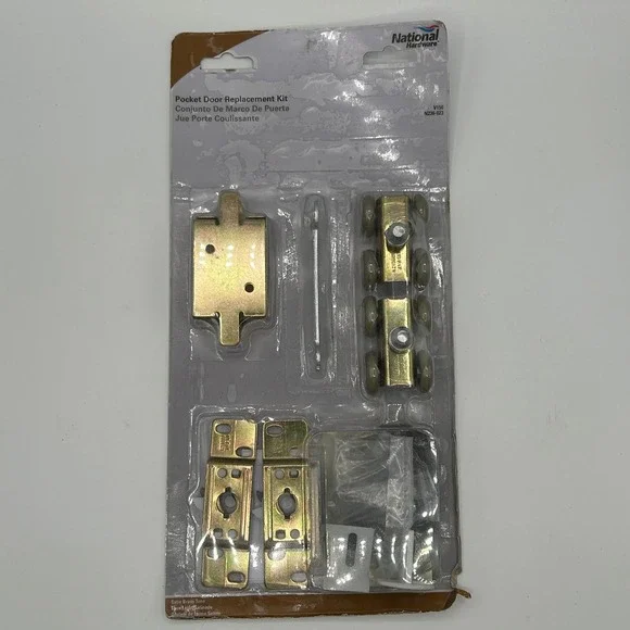 National Hardware Pocket Door Replacement Kit Satin Brass Tone V150 N236-023 NEW