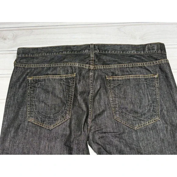 True Religion Rocco Jeans Mens 42 Dark Wash Straight Leg Denim MQ6Q13CS2 USA