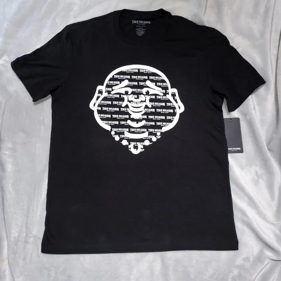 True Religion Buddha Black Shirt Size Large NWT