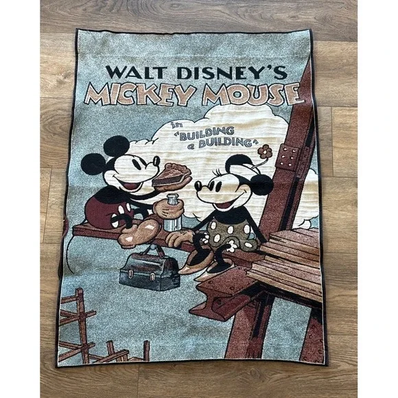 Disney mickey mouse Tapestry Wall Hanging Riddle‎ Home Building A Building Lunch