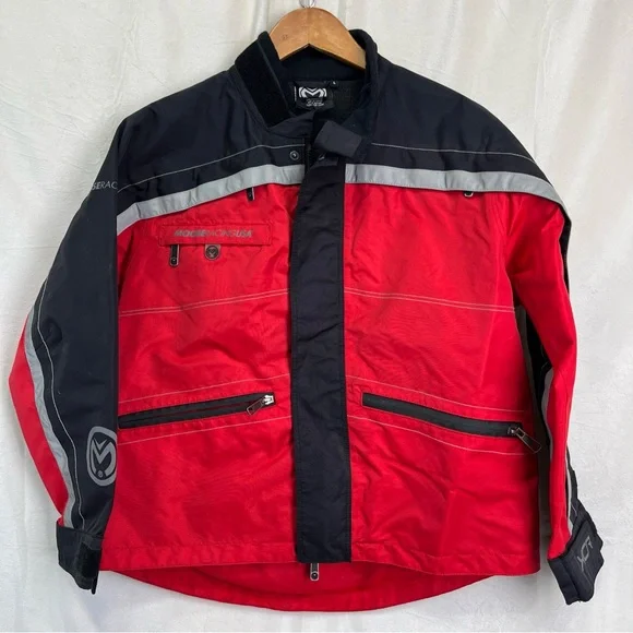Vintage Moose XCR Racing USA Jacket Red Motorcycle Motocross Gear Youth Large