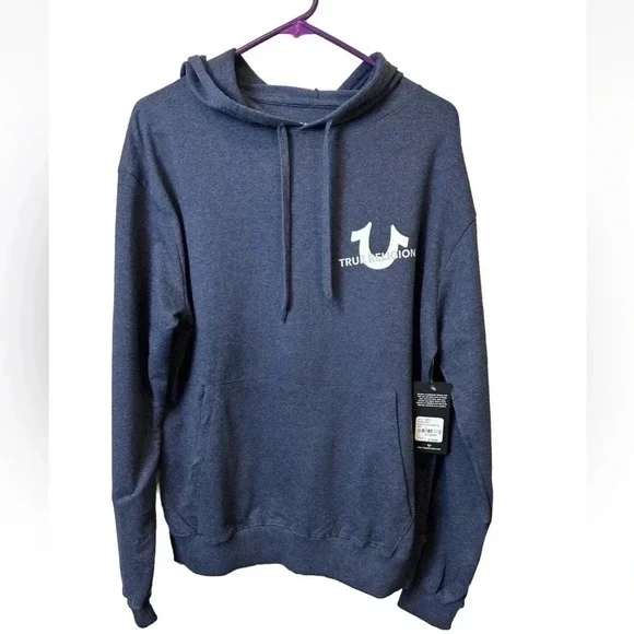 NWT‎ True Religion Navy Blue Pullover Hoodie.