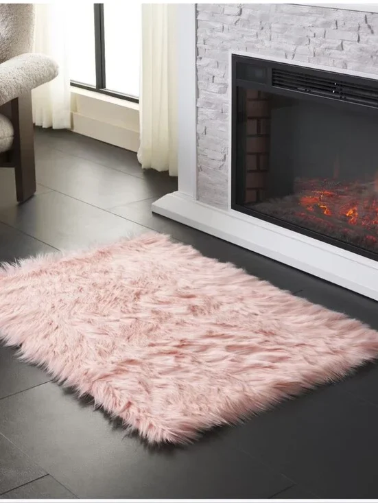Safavieh Faux Sheep Skin Rug - Blush Pink