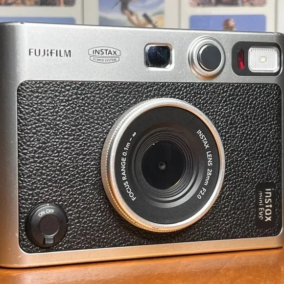 Fujifilm Instax Mini EVO Hybrid Instant Camera TGT Color LCD Screen - Black