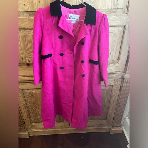 Vintage Lil Miss Bobbie bright magenta pea coat