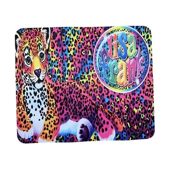 Lisa Frank Cub Animal Print Neon Rainbow Colorful Mouse Pad 9.5