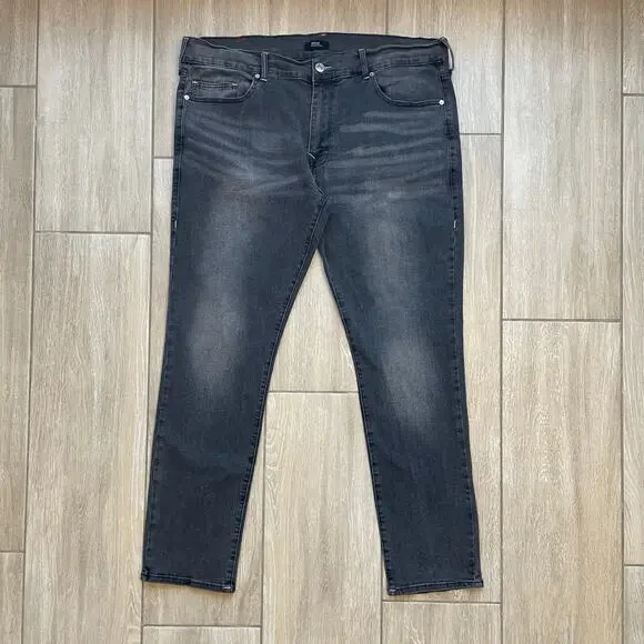 True Religion Rocco Relaxed Skinny Jeans 40x31 Gray Stretch Designer Denim