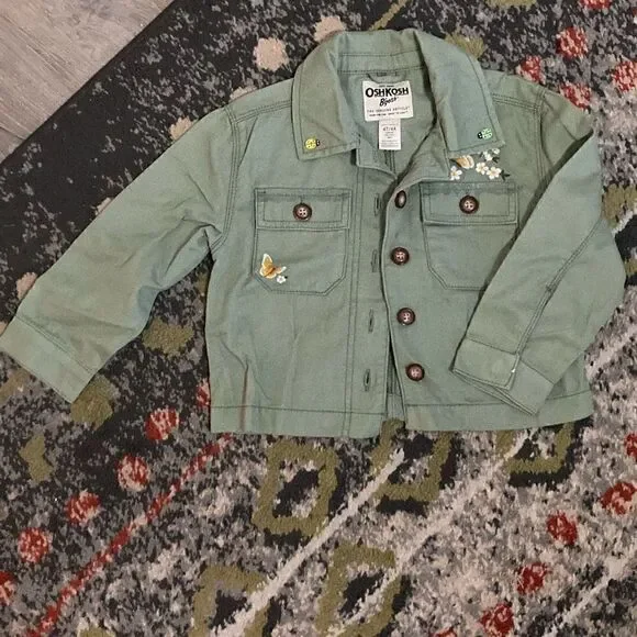 Toddler Canvas Green Jacket size 4T