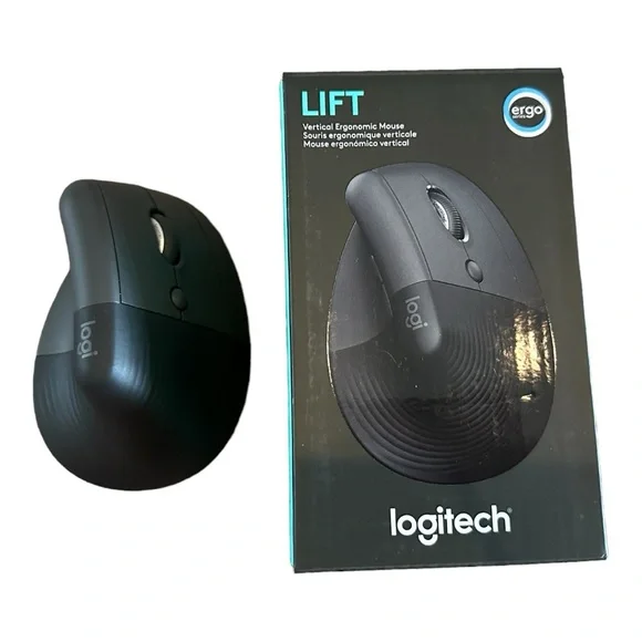 LIFT Vertical Ergonomic Mouse Logitech black certified wireless