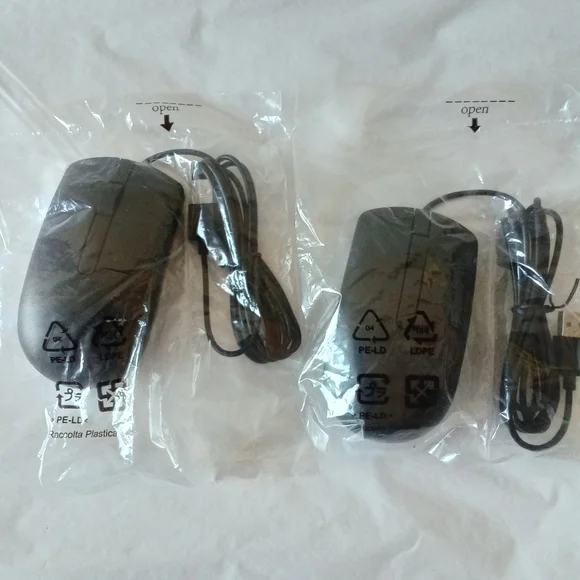NEW Lot of 2 Dell Optical Mouse MS116 065K5F Black USB Scroll Wheel Genuine OEM