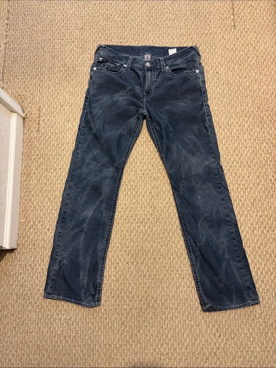 True Religion Men's Navy Straight-Leg Jeans