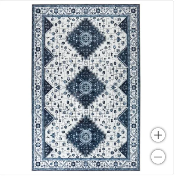 Wyatt & Ash Washable Indoor Area Rug, Cyrus 5'3” x 7'5”, New