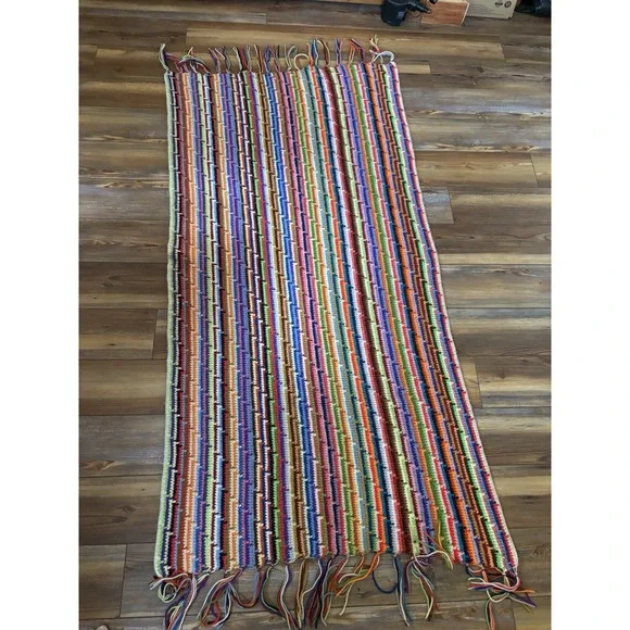 Crochet Oversized Throw Blanket‎ Afghan Homemade 64